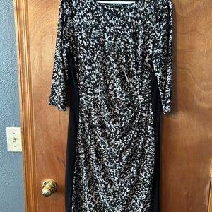Ralph Lauren Black and White Long Sleeve Dress